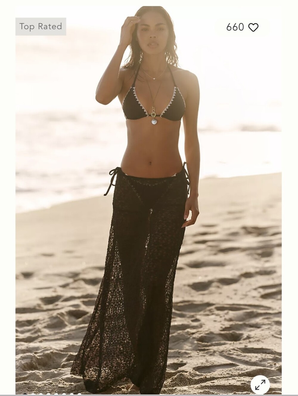 Black Crochet Beach Cover-Up
